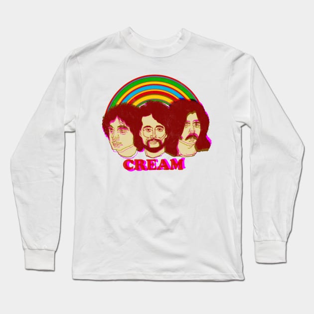 Cream Long Sleeve T-Shirt by HAPPY TRIP PRESS